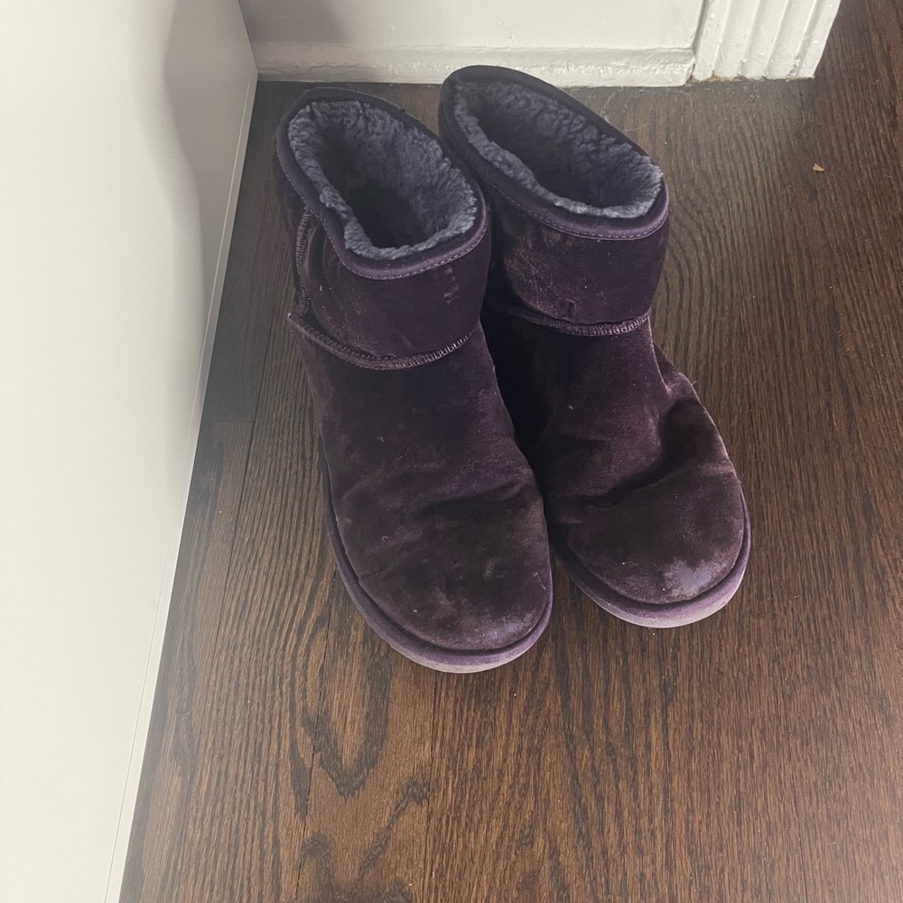 Ugg Australia purple velvet boots